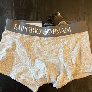 Emporio Armani Light Grey Logo Waistband Boxer Briefs